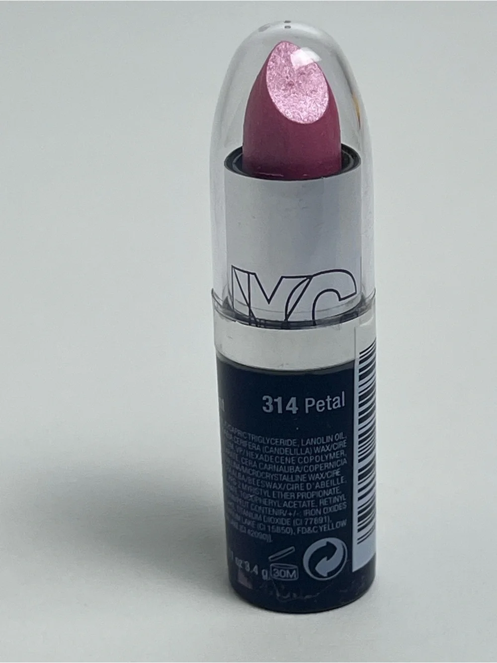 NYC New York Color Ultra Moist Lip Wear Lipstick Shade 314 Petal New Sealed